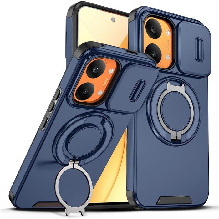 Estuche para teléfono con soporte de anillo deslizante Camshield, For Redmi Turbo 5 Max / Poco X8 Pro Max, For Redmi Turbo 5 / Poco X8 Pro 5G, For Redmi Turbo 4 Pro / Poco F7, For Redmi Note 14 4G 164.84mm, For Redmi Note 14 Pro 5G / 4G                ...