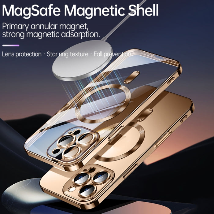 Funda blanda para teléfono SULADA MagSafe Plating TPU a prueba de golpes, For iPhone 16 Pro Max, For iPhone 16 Pro, For iPhone 16 Plus, For iPhone 16