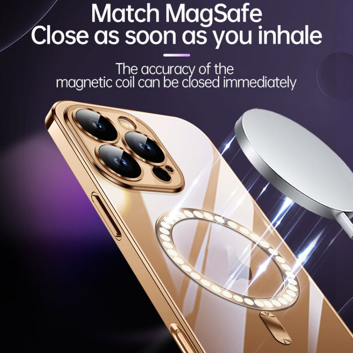Funda blanda para teléfono SULADA MagSafe Plating TPU a prueba de golpes, For iPhone 16 Pro Max, For iPhone 16 Pro, For iPhone 16 Plus, For iPhone 16