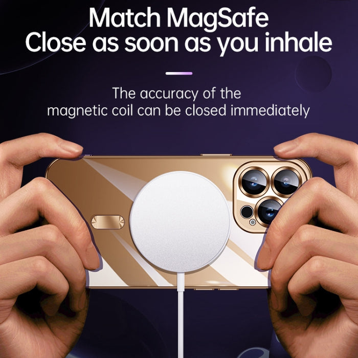 Funda blanda para teléfono SULADA MagSafe Plating TPU a prueba de golpes, For iPhone 16 Pro Max, For iPhone 16 Pro, For iPhone 16 Plus, For iPhone 16