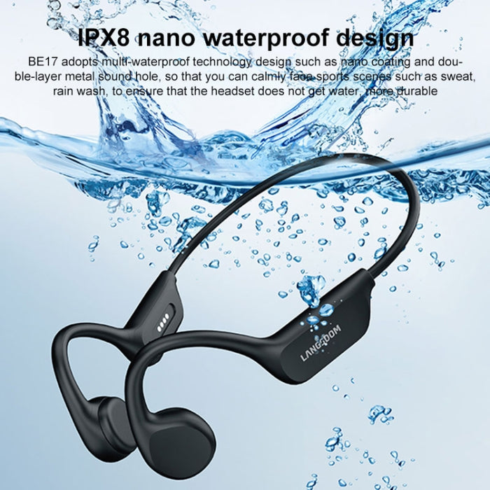 Audífonos deportivos Bluetooth impermeables de conducción ósea Langsdom BE17