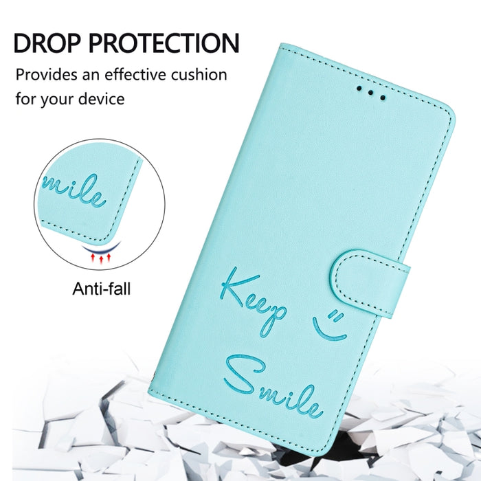 Funda de cuero para teléfono con RFID y estampado de sonrisas, For iPhone 14 Pro Max, For iPhone SE 2022 / 2020 / 8 / 7, For iPhone 13 Pro Max, For iPhone 13 Pro, For iPhone 13 mini, For iPhone 12 / 12 Pro, For iPhone 12 Pro Max, For iPhone 12 mini    ...