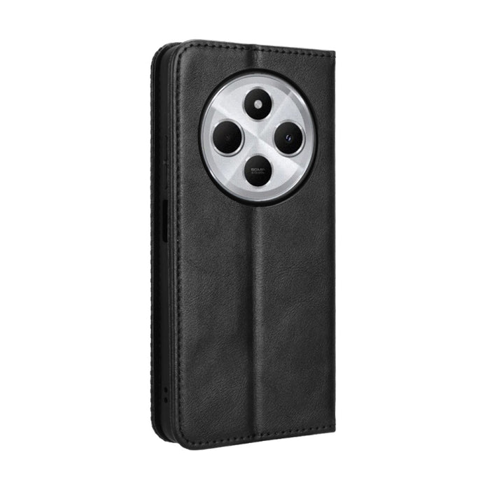 Funda de cuero para teléfono con textura retro y hebilla magnética, For Redmi 14C 4G, For Redmi K70 Ultra, For Redmi 13 4G / Note 13R 5G