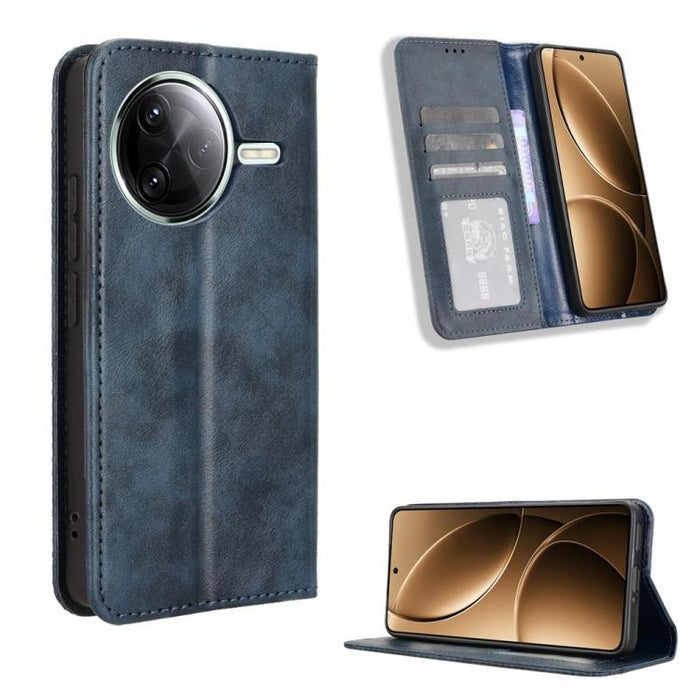 Funda de cuero para teléfono con textura retro y hebilla magnética, For Redmi A7 Pro 171mm / Poco C85x 5G, For Redmi 15a 5G / R70 5G / R70m 5G, For Redmi Turbo 5 Max 5G / Poco X8 Pro Max, For Redmi Turbo 5 5G / Poco X8 Pro                              ...