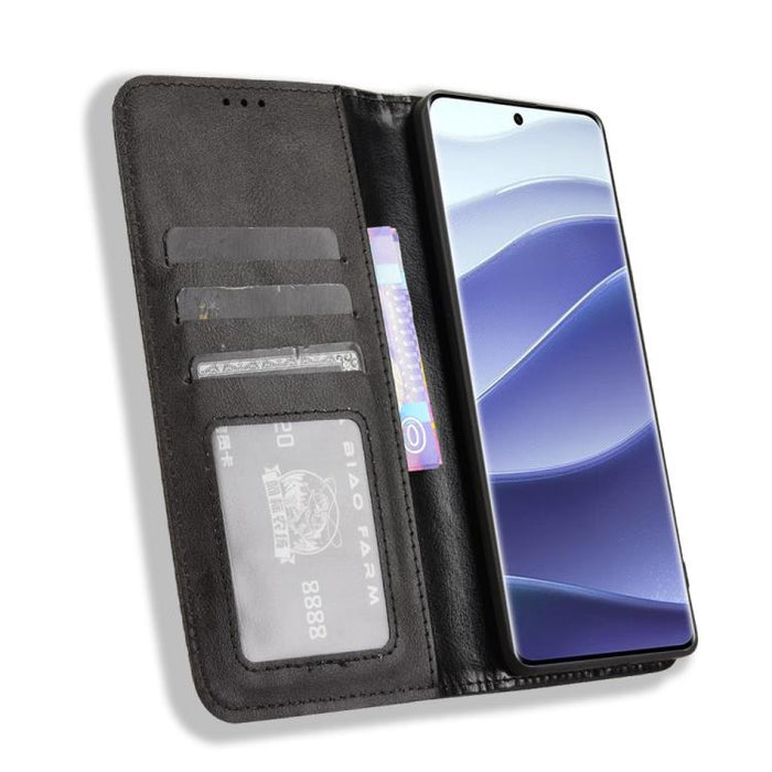 Funda de cuero para teléfono con textura retro y hebilla magnética, For Redmi 14C 4G, For Redmi K70 Ultra, For Redmi 13 4G / Note 13R 5G
