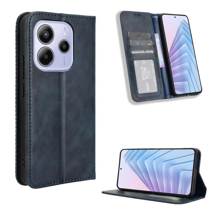 Funda de cuero para teléfono con textura retro y hebilla magnética, For Redmi A7 Pro 171mm / Poco C85x 5G, For Redmi 15a 5G / R70 5G / R70m 5G, For Redmi Turbo 5 Max 5G / Poco X8 Pro Max, For Redmi Turbo 5 5G / Poco X8 Pro                              ...