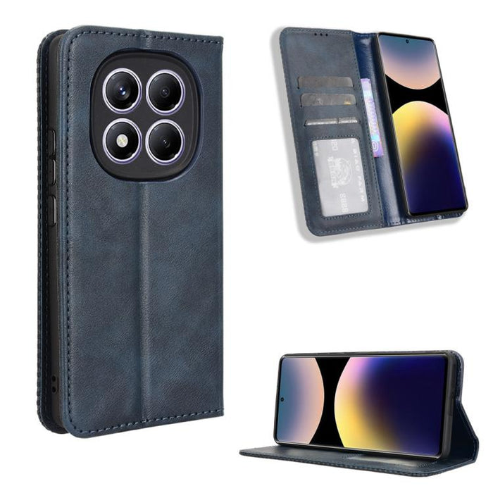Funda de cuero para teléfono con textura retro y hebilla magnética, For Redmi A7 Pro 171mm / Poco C85x 5G, For Redmi 15a 5G / R70 5G / R70m 5G, For Redmi Turbo 5 Max 5G / Poco X8 Pro Max, For Redmi Turbo 5 5G / Poco X8 Pro                              ...