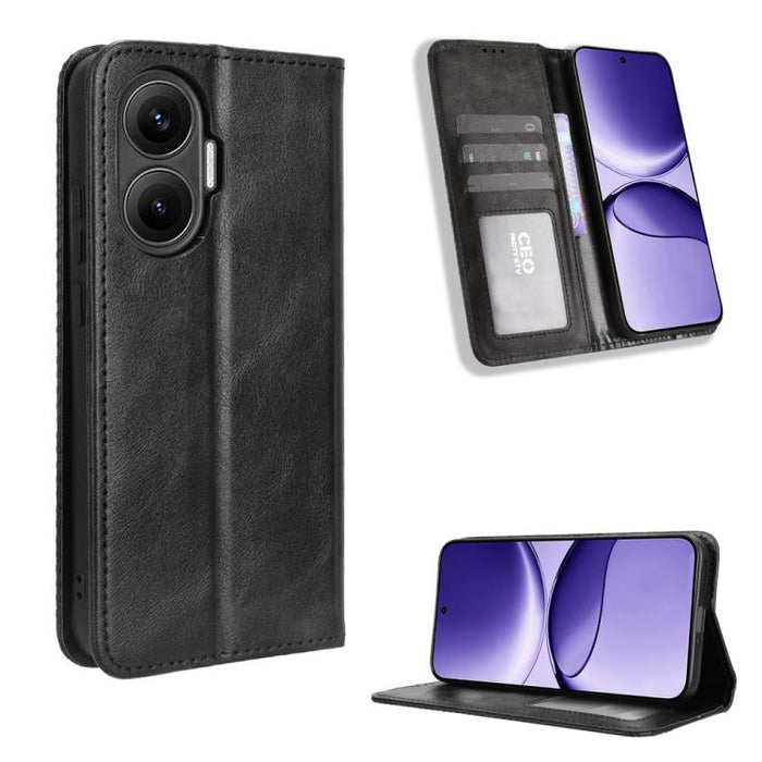 Funda de cuero para teléfono con textura retro y hebilla magnética, For Redmi A7 Pro 171mm / Poco C85x 5G, For Redmi 15a 5G / R70 5G / R70m 5G, For Redmi Turbo 5 Max 5G / Poco X8 Pro Max, For Redmi Turbo 5 5G / Poco X8 Pro                              ...