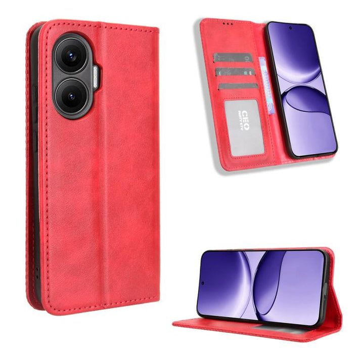 Funda de cuero para teléfono con textura retro y hebilla magnética, For Redmi A7 Pro 171mm / Poco C85x 5G, For Redmi 15a 5G / R70 5G / R70m 5G, For Redmi Turbo 5 Max 5G / Poco X8 Pro Max, For Redmi Turbo 5 5G / Poco X8 Pro                              ...
