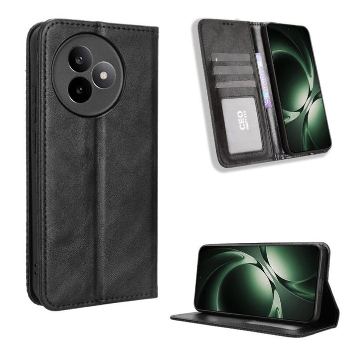 Funda de cuero para teléfono con textura retro y hebilla magnética, For Redmi A7 Pro 171mm / Poco C85x 5G, For Redmi 15a 5G / R70 5G / R70m 5G, For Redmi Turbo 5 Max 5G / Poco X8 Pro Max, For Redmi Turbo 5 5G / Poco X8 Pro                              ...