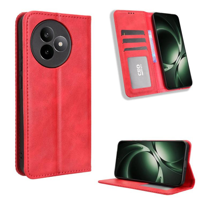Funda de cuero para teléfono con textura retro y hebilla magnética, For Redmi A7 Pro 171mm / Poco C85x 5G, For Redmi 15a 5G / R70 5G / R70m 5G, For Redmi Turbo 5 Max 5G / Poco X8 Pro Max, For Redmi Turbo 5 5G / Poco X8 Pro                              ...