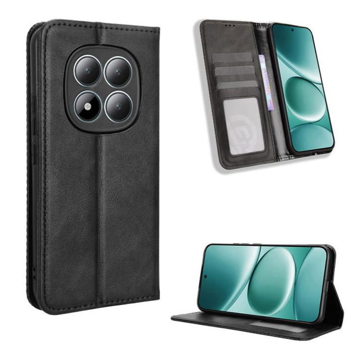 Funda de cuero para teléfono con textura retro y hebilla magnética, For Redmi A7 Pro 171mm / Poco C85x 5G, For Redmi 15a 5G / R70 5G / R70m 5G, For Redmi Turbo 5 Max 5G / Poco X8 Pro Max, For Redmi Turbo 5 5G / Poco X8 Pro                              ...