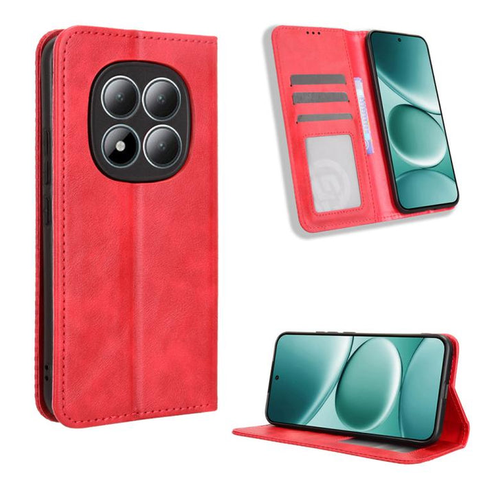 Funda de cuero para teléfono con textura retro y hebilla magnética, For Redmi A7 Pro 171mm / Poco C85x 5G, For Redmi 15a 5G / R70 5G / R70m 5G, For Redmi Turbo 5 Max 5G / Poco X8 Pro Max, For Redmi Turbo 5 5G / Poco X8 Pro                              ...