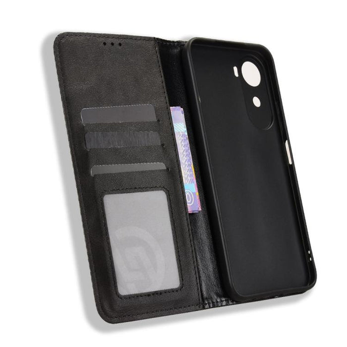 Funda de cuero para teléfono con textura retro y hebilla magnética, For Redmi A7 Pro 171mm / Poco C85x 5G, For Redmi 15a 5G / R70 5G / R70m 5G, For Redmi Turbo 5 Max 5G / Poco X8 Pro Max, For Redmi Turbo 5 5G / Poco X8 Pro                              ...