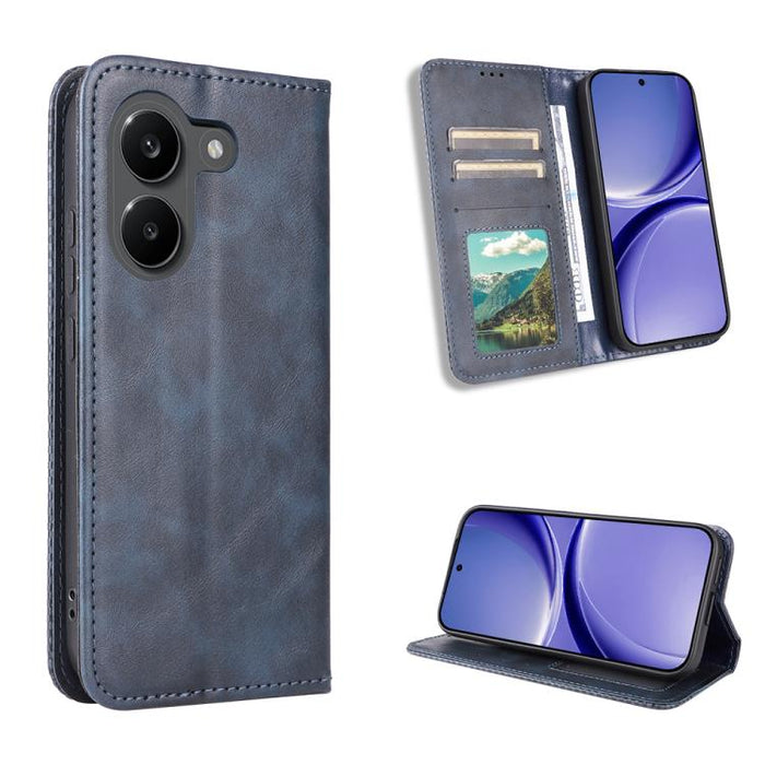 Funda de cuero para teléfono con textura retro y hebilla magnética, For Redmi A7 Pro 171mm / Poco C85x 5G, For Redmi 15a 5G / R70 5G / R70m 5G, For Redmi Turbo 5 Max 5G / Poco X8 Pro Max, For Redmi Turbo 5 5G / Poco X8 Pro                              ...