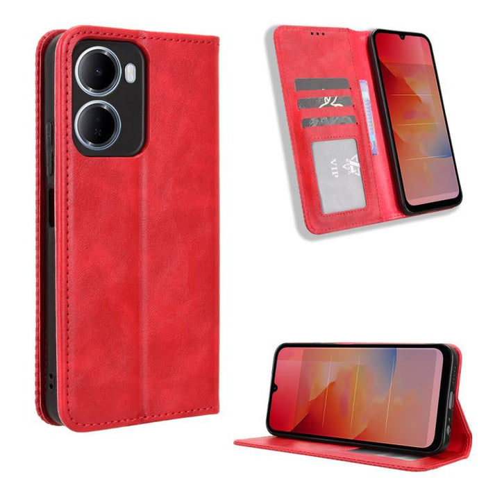 Funda de cuero para teléfono con textura retro y hebilla magnética, For Redmi A7 Pro 171mm / Poco C85x 5G, For Redmi 15a 5G / R70 5G / R70m 5G, For Redmi Turbo 5 Max 5G / Poco X8 Pro Max, For Redmi Turbo 5 5G / Poco X8 Pro                              ...