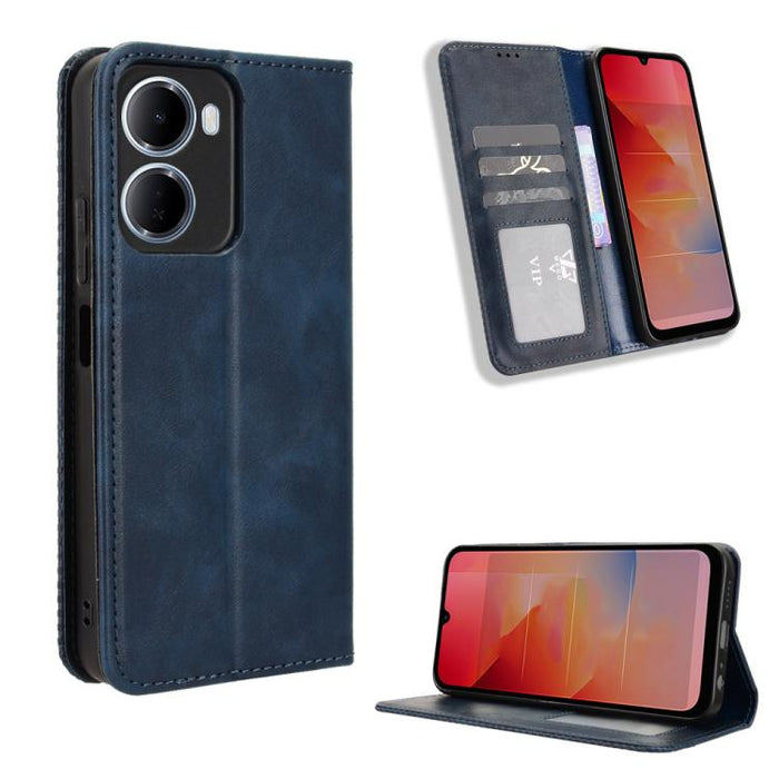 Funda de cuero para teléfono con textura retro y hebilla magnética, For Redmi A7 Pro 171mm / Poco C85x 5G, For Redmi 15a 5G / R70 5G / R70m 5G, For Redmi Turbo 5 Max 5G / Poco X8 Pro Max, For Redmi Turbo 5 5G / Poco X8 Pro                              ...