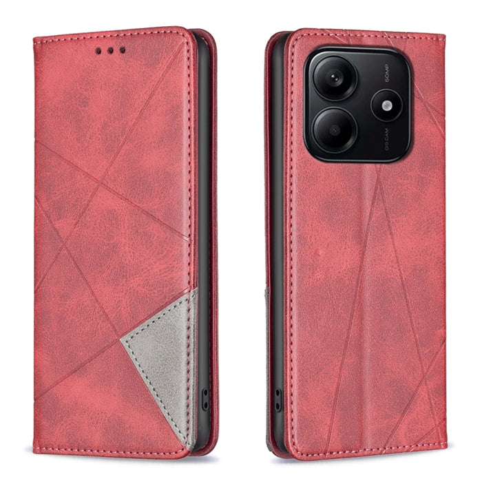 Funda de cuero magnética para teléfono con textura de rombos, For Redmi K90 Max 5G, For Redmi A7 Pro 171mm / Poco C85x 5G, For Redmi 15a 5G, For Redmi Tubo 5 Max / Poco X8 Pro Max, For Redmi Tubo 5 / Poco X8 Pro 5G, For Redmi Note 15 5G Global 164mm   ...