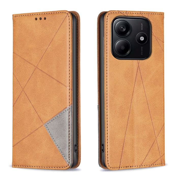 Funda de cuero magnética para teléfono con textura de rombos, For Redmi K90 Max 5G, For Redmi A7 Pro 171mm / Poco C85x 5G, For Redmi 15a 5G, For Redmi Tubo 5 Max / Poco X8 Pro Max, For Redmi Tubo 5 / Poco X8 Pro 5G, For Redmi Note 15 5G Global 164mm   ...