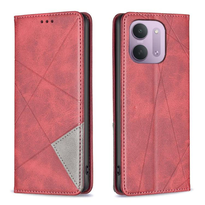 Funda de cuero magnética para teléfono con textura de rombos, For Redmi K90 Max 5G, For Redmi A7 Pro 171mm / Poco C85x 5G, For Redmi 15a 5G, For Redmi Tubo 5 Max / Poco X8 Pro Max, For Redmi Tubo 5 / Poco X8 Pro 5G, For Redmi Note 15 5G Global 164mm   ...