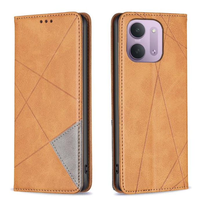 Funda de cuero magnética para teléfono con textura de rombos, For Redmi K90 Max 5G, For Redmi A7 Pro 171mm / Poco C85x 5G, For Redmi 15a 5G, For Redmi Tubo 5 Max / Poco X8 Pro Max, For Redmi Tubo 5 / Poco X8 Pro 5G, For Redmi Note 15 5G Global 164mm   ...