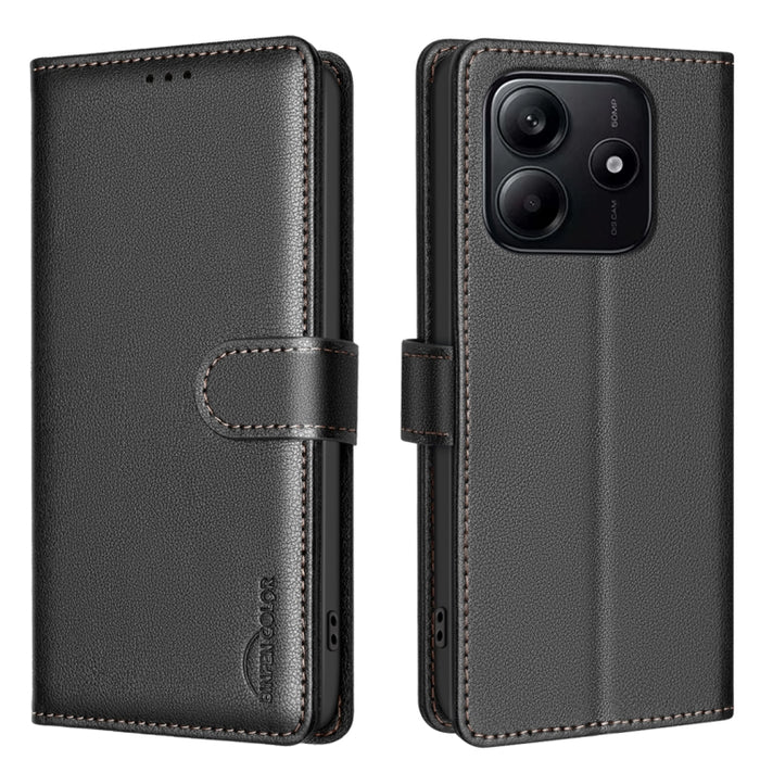 Funda de cuero antirrobo para teléfono con textura de lichi y RFID, For Redmi K90 Max 5G, For Redmi A7 Pro 171mm / Poco C85x 5G, For Redmi 15a 5G, For Redmi Tubo 5 Max / Poco X8 Pro Max, For Redmi Tubo 5 / Poco X8 Pro 5G, For Redmi Note 15 5G Global 16...