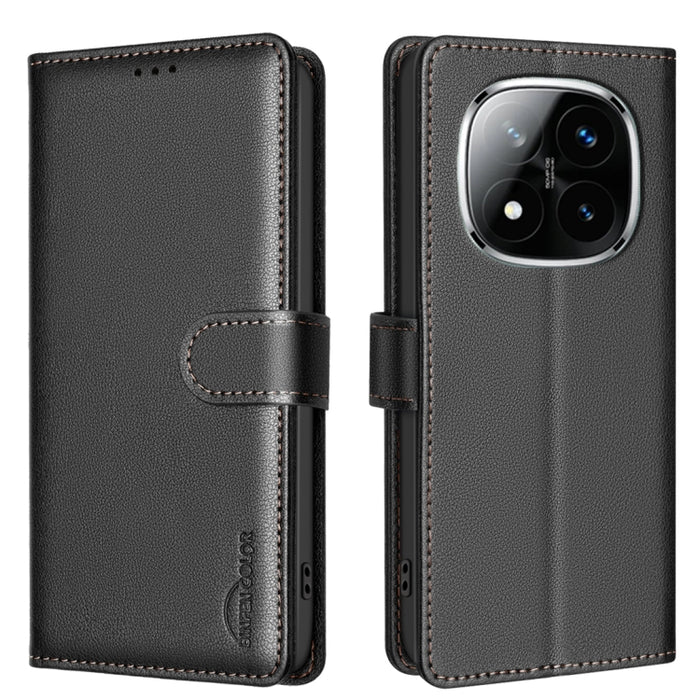 Funda de cuero antirrobo para teléfono con textura de lichi y RFID, For Redmi K90 Max 5G, For Redmi A7 Pro 171mm / Poco C85x 5G, For Redmi 15a 5G, For Redmi Tubo 5 Max / Poco X8 Pro Max, For Redmi Tubo 5 / Poco X8 Pro 5G, For Redmi Note 15 5G Global 16...