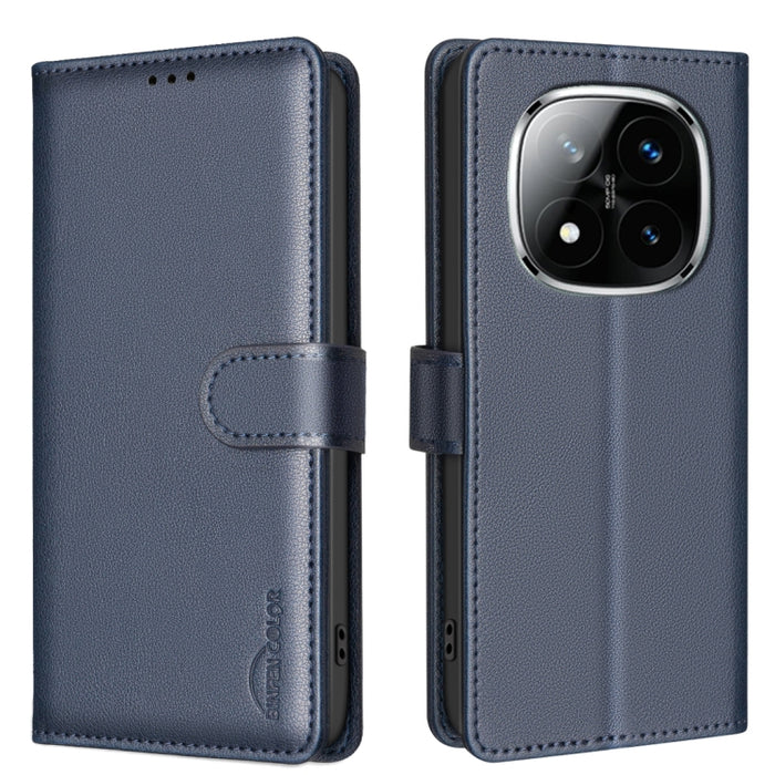 Funda de cuero antirrobo para teléfono con textura de lichi y RFID, For Redmi K90 Max 5G, For Redmi A7 Pro 171mm / Poco C85x 5G, For Redmi 15a 5G, For Redmi Tubo 5 Max / Poco X8 Pro Max, For Redmi Tubo 5 / Poco X8 Pro 5G, For Redmi Note 15 5G Global 16...