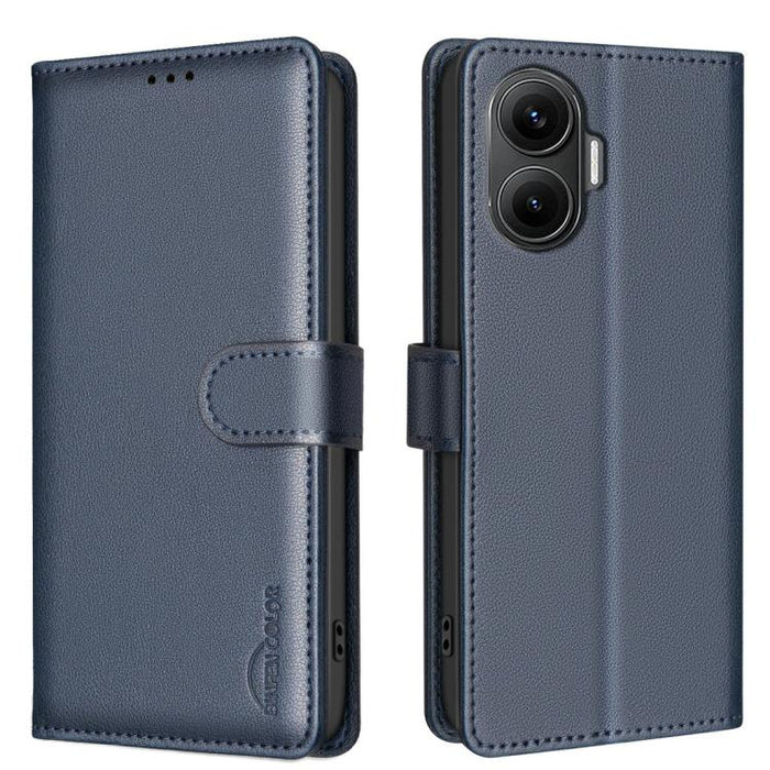 Funda de cuero antirrobo para teléfono con textura de lichi y RFID, For Redmi K90 Max 5G, For Redmi A7 Pro 171mm / Poco C85x 5G, For Redmi 15a 5G, For Redmi Tubo 5 Max / Poco X8 Pro Max, For Redmi Tubo 5 / Poco X8 Pro 5G, For Redmi Note 15 5G Global 16...