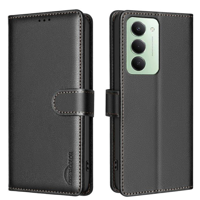 Funda de cuero antirrobo para teléfono con textura de lichi y RFID, For Redmi K90 Max 5G, For Redmi A7 Pro 171mm / Poco C85x 5G, For Redmi 15a 5G, For Redmi Tubo 5 Max / Poco X8 Pro Max, For Redmi Tubo 5 / Poco X8 Pro 5G, For Redmi Note 15 5G Global 16...