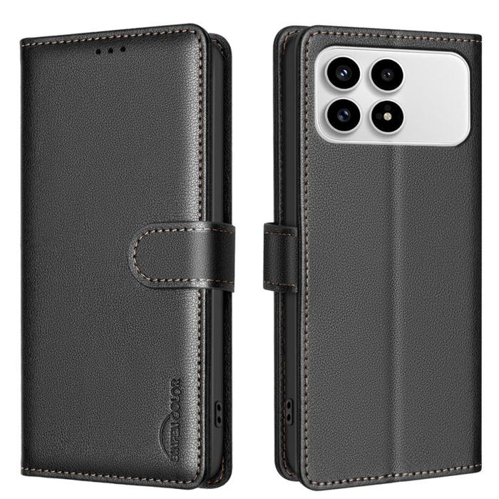 Funda de cuero antirrobo para teléfono con textura de lichi y RFID, For Redmi K90 Max 5G, For Redmi A7 Pro 171mm / Poco C85x 5G, For Redmi 15a 5G, For Redmi Tubo 5 Max / Poco X8 Pro Max, For Redmi Tubo 5 / Poco X8 Pro 5G, For Redmi Note 15 5G Global 16...