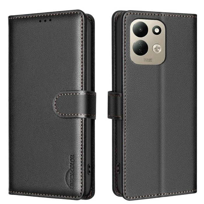 Funda de cuero antirrobo para teléfono con textura de lichi y RFID, For Redmi 15C 5G/4G Global 171/Poco C85 4G, For Redmi Note 17 Pro 5G Global 163mm, For Redmi Note 17 Pro+ 5G Global 163mm, For Redmi K90 Pro Max/K100 Pro Max                           ...