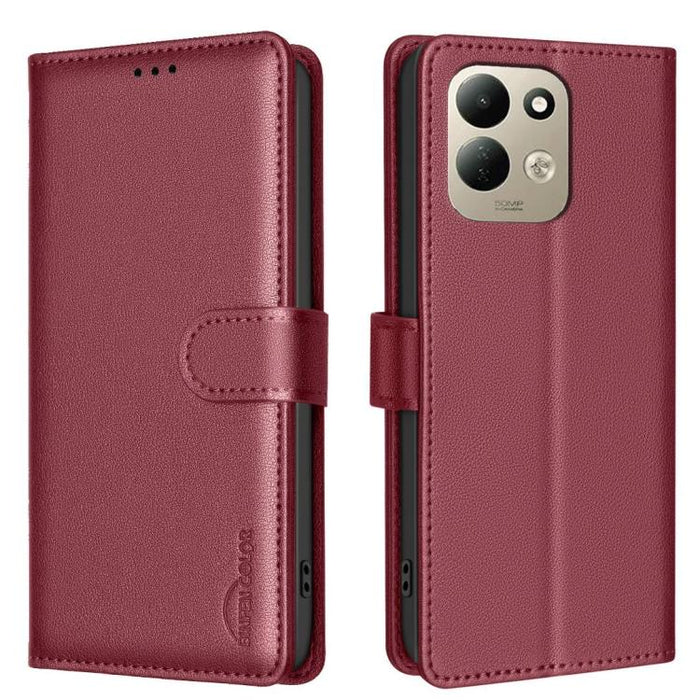 Funda de cuero antirrobo para teléfono con textura de lichi y RFID, For Redmi 15C 5G/4G Global 171/Poco C85 4G, For Redmi Note 17 Pro 5G Global 163mm, For Redmi Note 17 Pro+ 5G Global 163mm, For Redmi K90 Pro Max/K100 Pro Max                           ...