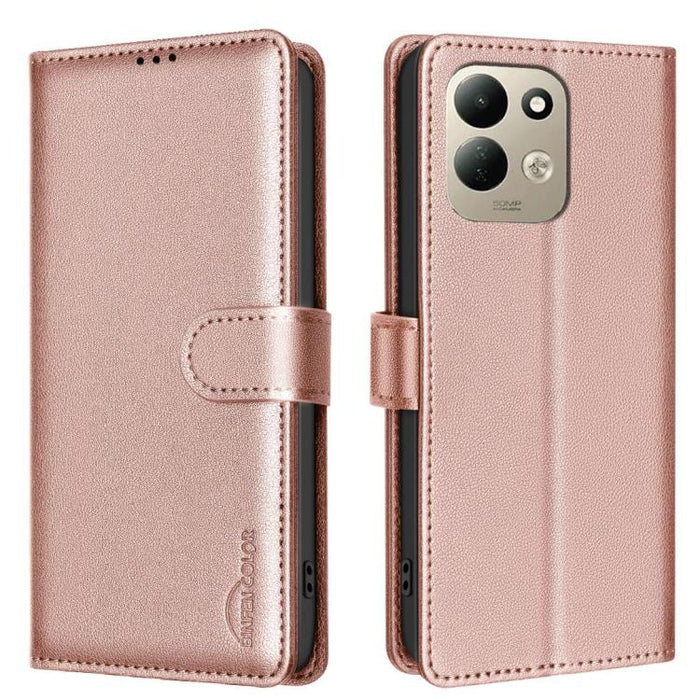 Funda de cuero antirrobo para teléfono con textura de lichi y RFID, For Redmi 15C 5G/4G Global 171/Poco C85 4G, For Redmi Note 17 Pro 5G Global 163mm, For Redmi Note 17 Pro+ 5G Global 163mm, For Redmi K90 Pro Max/K100 Pro Max                           ...