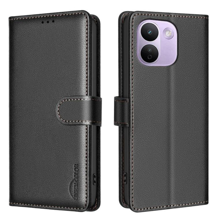 Funda de cuero antirrobo para teléfono con textura de lichi y RFID, For Redmi 15C 5G/4G Global 171/Poco C85 4G, For Redmi Note 17 Pro 5G Global 163mm, For Redmi Note 17 Pro+ 5G Global 163mm, For Redmi K90 Pro Max/K100 Pro Max                           ...