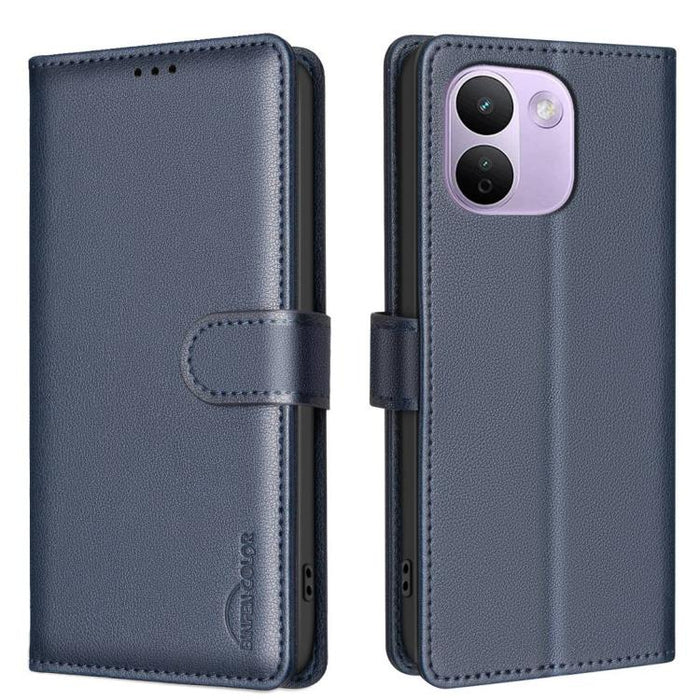 Funda de cuero antirrobo para teléfono con textura de lichi y RFID, For Redmi 15C 5G/4G Global 171/Poco C85 4G, For Redmi Note 17 Pro 5G Global 163mm, For Redmi Note 17 Pro+ 5G Global 163mm, For Redmi K90 Pro Max/K100 Pro Max                           ...