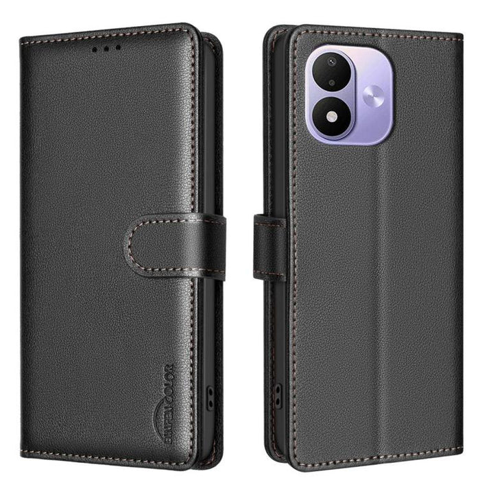 Funda de cuero antirrobo para teléfono con textura de lichi y RFID, For Redmi 15C 5G/4G Global 171/Poco C85 4G, For Redmi Note 17 Pro 5G Global 163mm, For Redmi Note 17 Pro+ 5G Global 163mm, For Redmi K90 Pro Max/K100 Pro Max                           ...