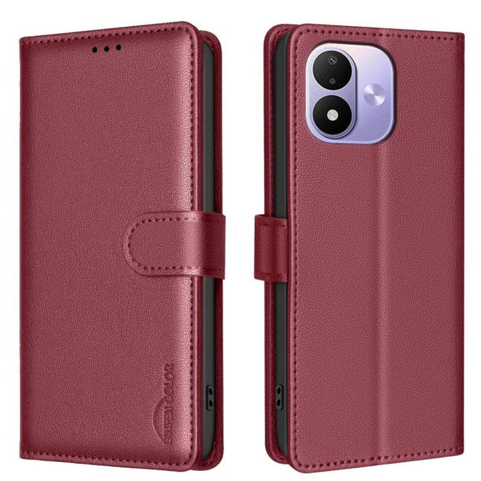 Funda de cuero antirrobo para teléfono con textura de lichi y RFID, For Redmi 15C 5G/4G Global 171/Poco C85 4G, For Redmi Note 17 Pro 5G Global 163mm, For Redmi Note 17 Pro+ 5G Global 163mm, For Redmi K90 Pro Max/K100 Pro Max                           ...
