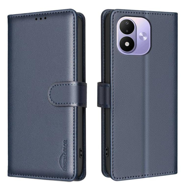 Funda de cuero antirrobo para teléfono con textura de lichi y RFID, For Redmi 15C 5G/4G Global 171/Poco C85 4G, For Redmi Note 17 Pro 5G Global 163mm, For Redmi Note 17 Pro+ 5G Global 163mm, For Redmi K90 Pro Max/K100 Pro Max                           ...