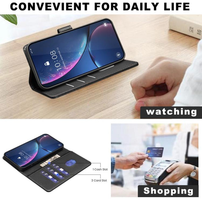 Funda de cuero antirrobo para teléfono con textura de lichi y RFID, For Redmi 15C 5G/4G Global 171/Poco C85 4G, For Redmi Note 17 Pro 5G Global 163mm, For Redmi Note 17 Pro+ 5G Global 163mm, For Redmi K90 Pro Max/K100 Pro Max                           ...