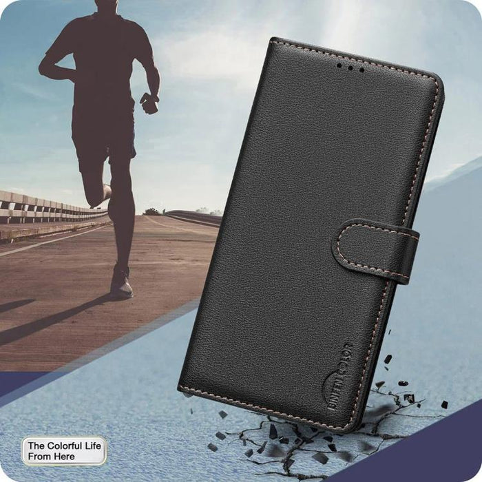Funda de cuero antirrobo para teléfono con textura de lichi y RFID, For Redmi 15C 5G/4G Global 171/Poco C85 4G, For Redmi Note 17 Pro 5G Global 163mm, For Redmi Note 17 Pro+ 5G Global 163mm, For Redmi K90 Pro Max/K100 Pro Max                           ...