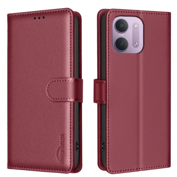 Funda de cuero antirrobo para teléfono con textura de lichi y RFID, For Redmi 15C 5G/4G Global 171/Poco C85 4G, For Redmi Note 17 Pro 5G Global 163mm, For Redmi Note 17 Pro+ 5G Global 163mm, For Redmi K90 Pro Max/K100 Pro Max                           ...