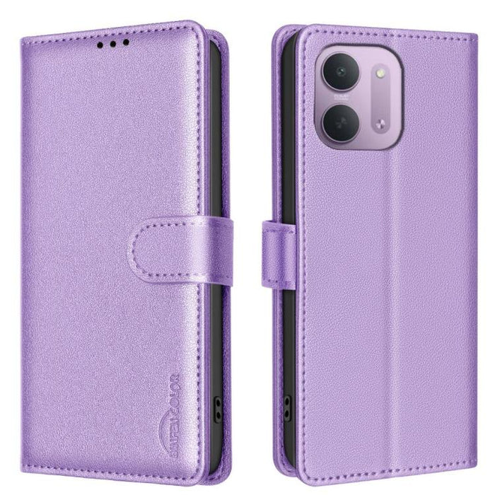 Funda de cuero antirrobo para teléfono con textura de lichi y RFID, For Redmi 15C 5G/4G Global 171/Poco C85 4G, For Redmi Note 17 Pro 5G Global 163mm, For Redmi Note 17 Pro+ 5G Global 163mm, For Redmi K90 Pro Max/K100 Pro Max                           ...