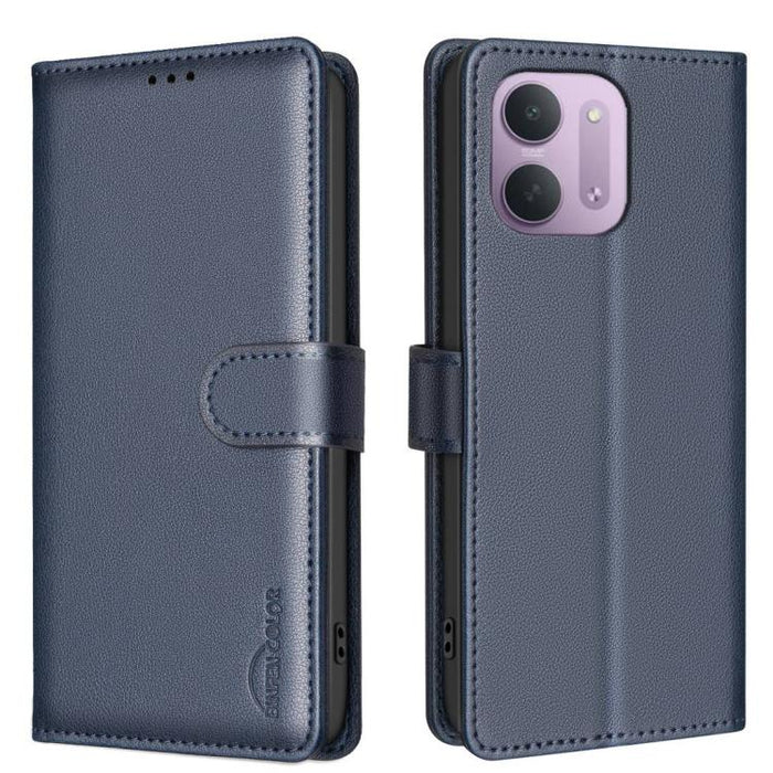 Funda de cuero antirrobo para teléfono con textura de lichi y RFID, For Redmi 15C 5G/4G Global 171/Poco C85 4G, For Redmi Note 17 Pro 5G Global 163mm, For Redmi Note 17 Pro+ 5G Global 163mm, For Redmi K90 Pro Max/K100 Pro Max                           ...