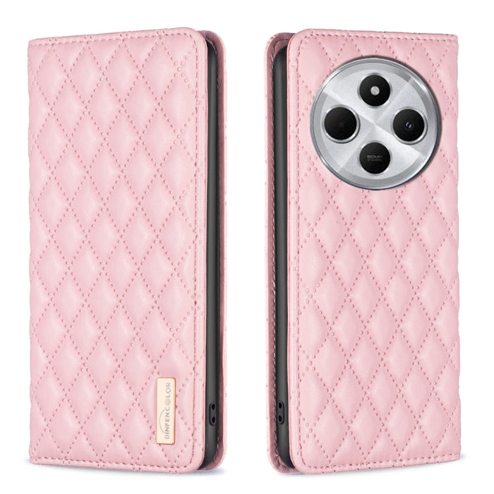 Funda para teléfono con tapa de cuero magnética con diseño de entramado de diamantes, For Redmi K90 Max 5G, For Redmi Note 14 Pro 4G, For Redmi Note 14 4G 163.25mm, For Redmi Note 14 5G, For Redmi Note 14 Pro 5G / Note 14 Pro+ 5G, For Redmi 14C 4G