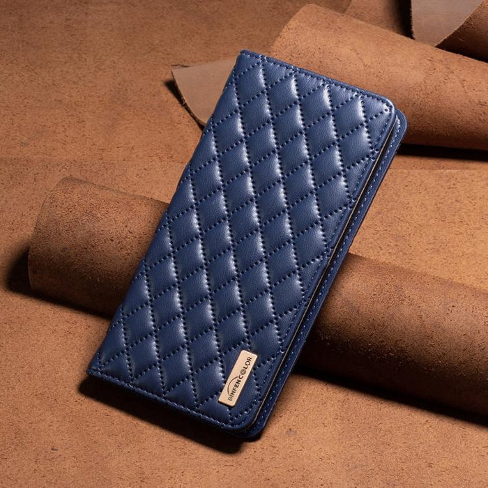 Funda para teléfono con tapa de cuero magnética con diseño de entramado de diamantes, For Redmi K90 Max 5G, For Redmi Note 14 Pro 4G, For Redmi Note 14 4G 163.25mm, For Redmi Note 14 5G, For Redmi Note 14 Pro 5G / Note 14 Pro+ 5G, For Redmi 14C 4G