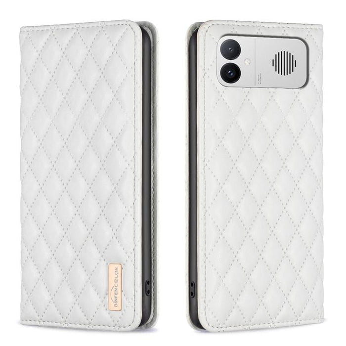 Funda para teléfono con tapa de cuero magnética con diseño de entramado de diamantes, For Redmi K90 Max 5G, For Redmi Note 14 Pro 4G, For Redmi Note 14 4G 163.25mm, For Redmi Note 14 5G, For Redmi Note 14 Pro 5G / Note 14 Pro+ 5G, For Redmi 14C 4G