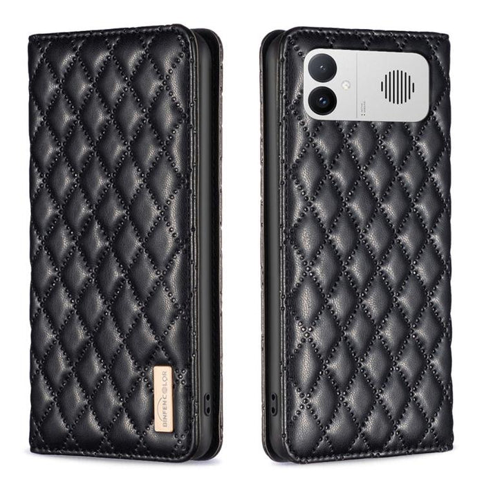 Funda para teléfono con tapa de cuero magnética con diseño de entramado de diamantes, For Redmi K90 Max 5G, For Redmi Note 14 Pro 4G, For Redmi Note 14 4G 163.25mm, For Redmi Note 14 5G, For Redmi Note 14 Pro 5G / Note 14 Pro+ 5G, For Redmi 14C 4G