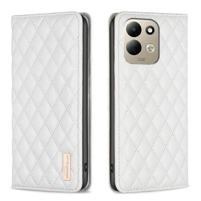 Funda para teléfono con tapa de cuero magnética con diseño de entramado de diamantes, For Redmi K90 Max 5G, For Redmi Note 14 Pro 4G, For Redmi Note 14 4G 163.25mm, For Redmi Note 14 5G, For Redmi Note 14 Pro 5G / Note 14 Pro+ 5G, For Redmi 14C 4G