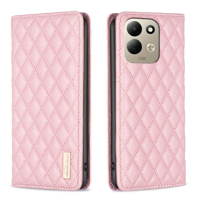 Funda para teléfono con tapa de cuero magnética con diseño de entramado de diamantes, For Redmi K90 Max 5G, For Redmi Note 14 Pro 4G, For Redmi Note 14 4G 163.25mm, For Redmi Note 14 5G, For Redmi Note 14 Pro 5G / Note 14 Pro+ 5G, For Redmi 14C 4G